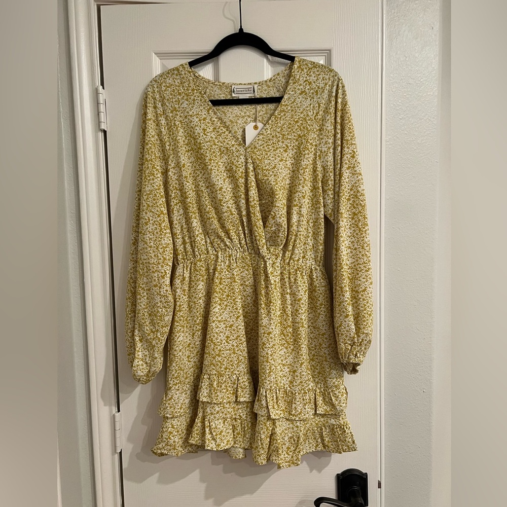 Yellow floral dress
